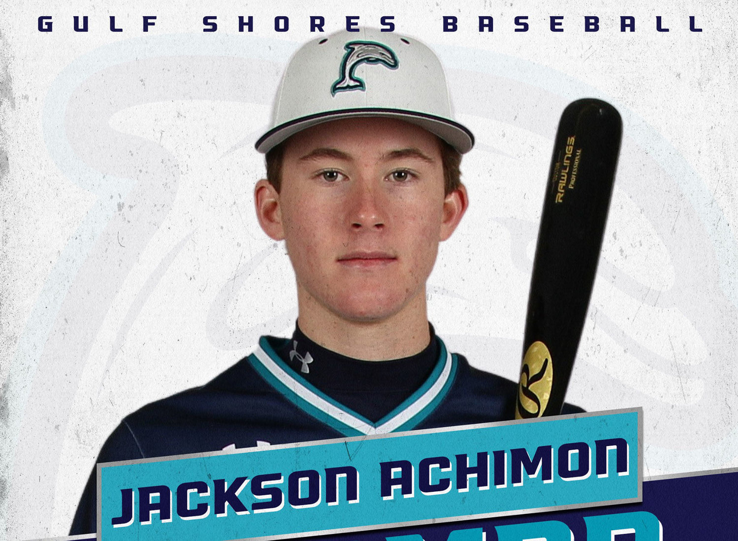 Jackson Achimon registered the highest GPA of the nine Gulf Shores Dolphins recently honored with all-academic distinction from the Alabama Baseball Coaches Association.