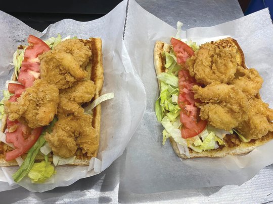 The shrimp po-boy is popular but the firecracker shrimp tacos are the No. 1 menu item. Justin Hanks credits Leslie Hanks with being the best fry cook he has ever met.