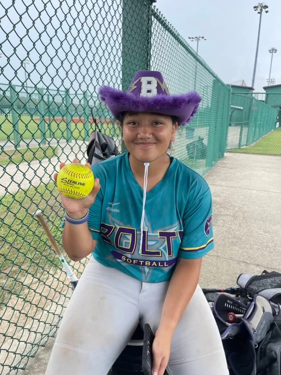 Tia Titi celebrates one of her homeruns with the Birmingham Thunderbolts. Titi, a rising junior at Gulf Shores, was recently ranked the 20th prospect in her class according to Legacy and Legends Softball.