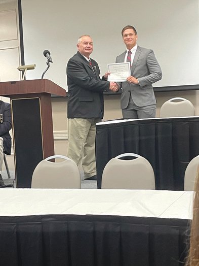 Charles Hollis was awarded the Elks' Most Valuable Student Scholarship during a state convention.
