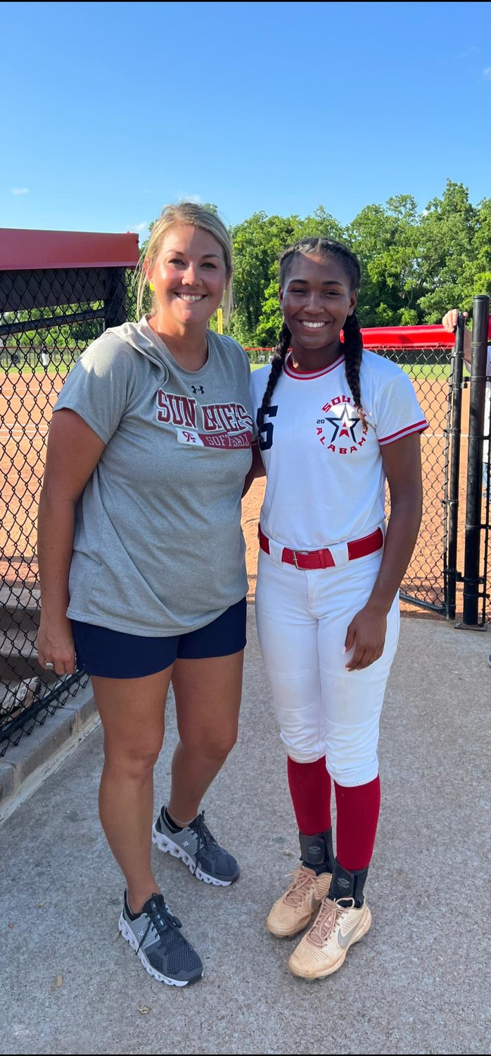 Daphne’s Taylor Hunt announced her commitment to Coastal Alabama Community College-South after the AHSAA North-South All-Star Game and was able to share the moment with her new head coach, Mallory Radwitch, last Wednesday, July 20.