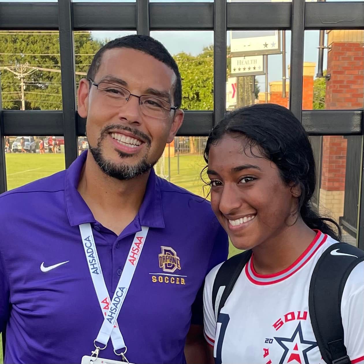 Daphne’s Dinuki Wickramanayake was joined by Lady Trojans Head Coach Abram Chamberlain at the Alabama High School Athletic Association’s North-South All-Star Game in Montgomery last week.