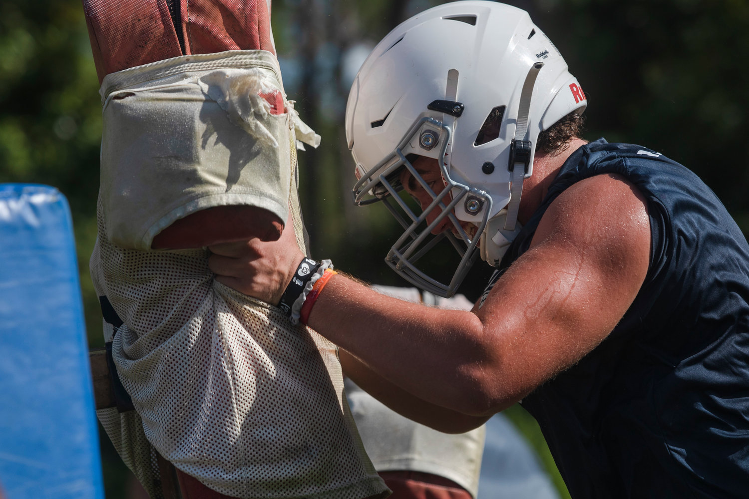 The Gulf Shores Dolphins hit the pads on the first official day of fall practice Monday morning, Aug. 1, to kick off the AHSAA season.
