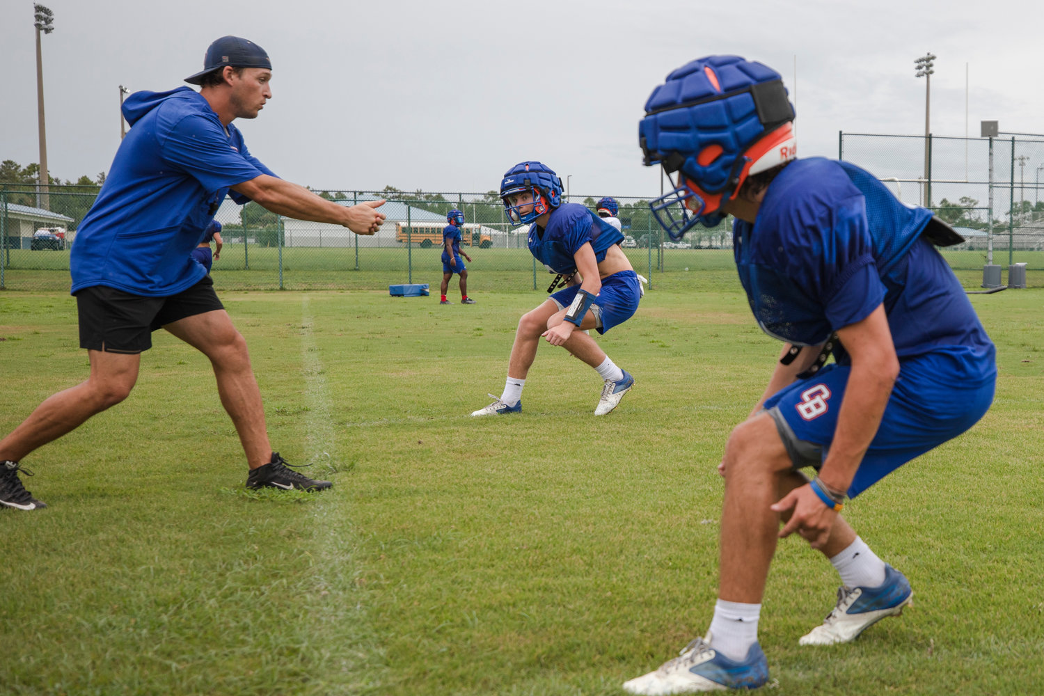 The Orange Beach Makos hit the field as soon as they could with their pads on for the start of fall camp Tuesday morning, Aug. 2. Orange Beach received votes in the recently revealed preseason rankings created by the Alabama Sports Writers Association.