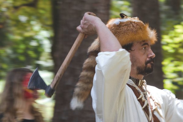 The Fort Mims massacre reenactment in Stockton on Saturday. This year marks the 210th anniversary of the event. .
