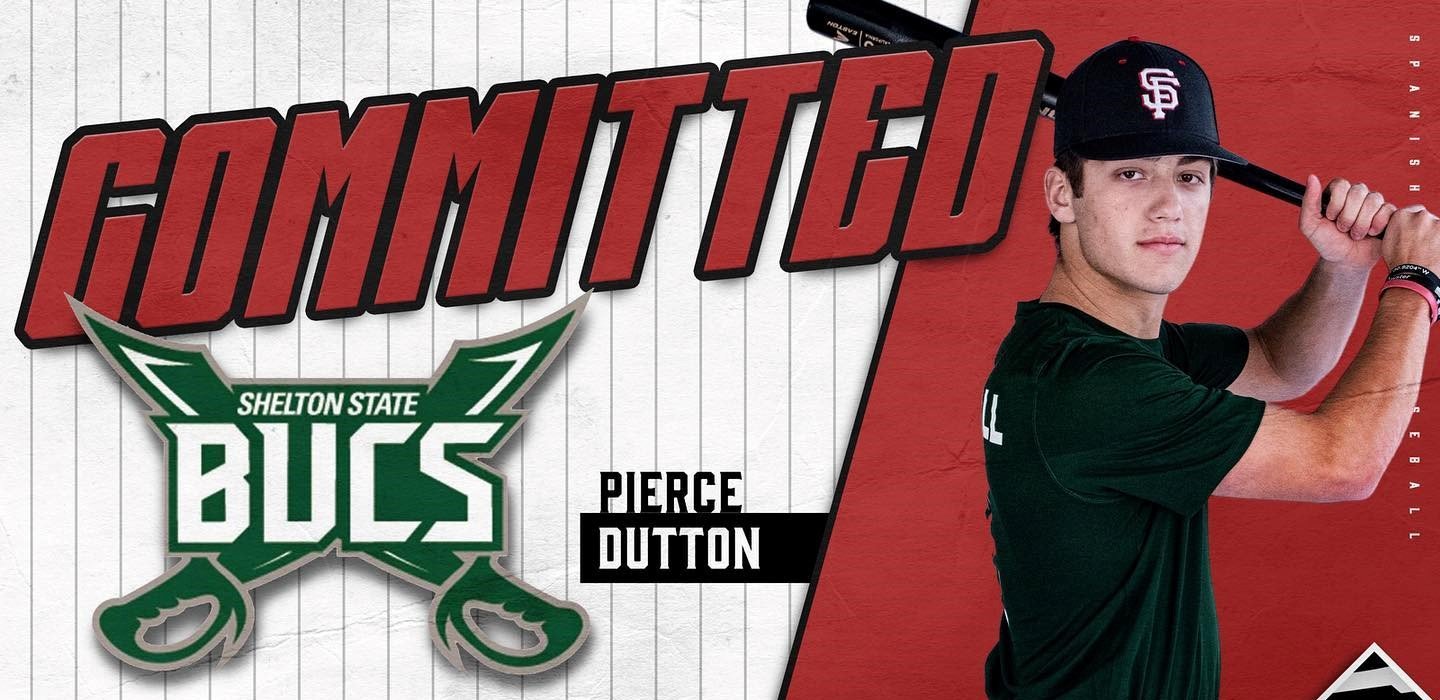 Spanish Fort senior Pierce Dutton announced his pledge to the Shelton State Bucs last weekend. As a junior, Dutton recorded a .405 average to help the Toros take second in Class 6A Area 2 and sweep Opileka in the first round of the playoffs.