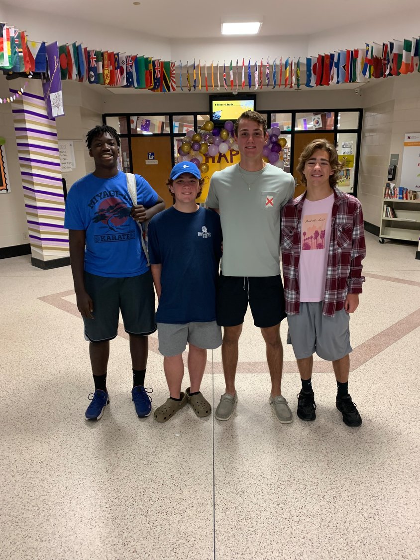 The 2022 Daphne High School king prospects are, from left: Khalil Sanogo, nineth grade; Eli Lores, 10th grade; Troy Capstraw, 11th grade; and JB Bellew, 12th grade.