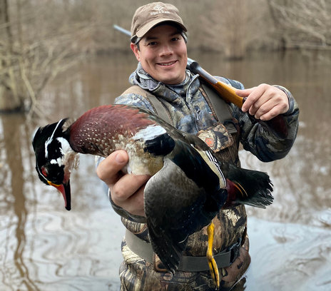 The most common waterfowl species encountered in Alabama is the wood duck like this one taken by B.J. Davis in Choctaw County.