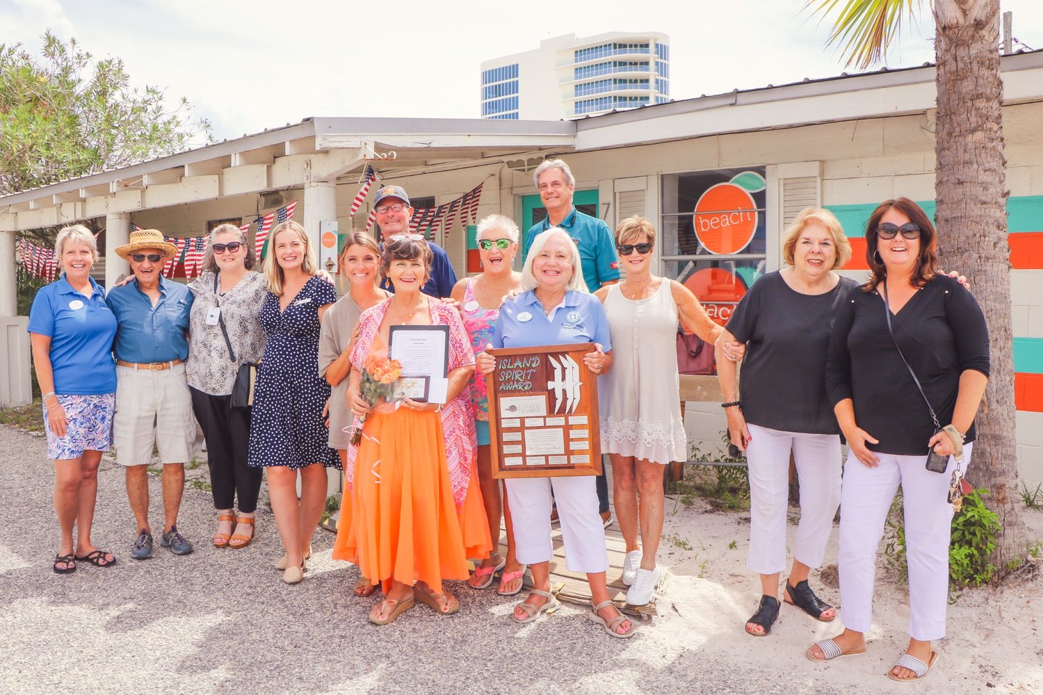 The July Island Spirit Award winner was Jamie Smith of The Orange Beach Store.