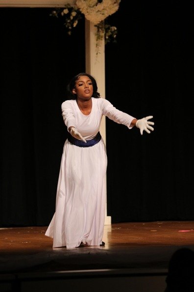 Contestant Jaelyn Gray performed a praise dance during the competition.