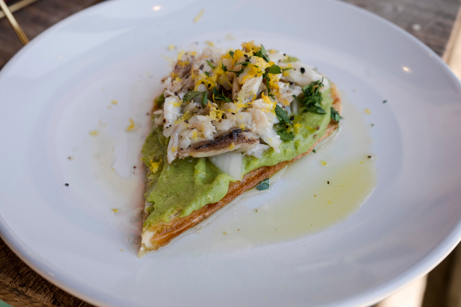 The West Indies Avocado Toast at Provision is the first dish on the Taste of Fairhope Tour. While guests sample the delicious dish they also learn the local history behind West Indies Salad.
