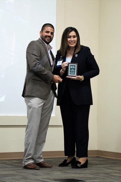 County Commissioner Billie Jo Underwood received the award for Outstanding Elected Official of the Area VI Alabama Soil and Water Conservation Districts. The award was presented by Justin House, area president, during the Sept. 15, 2022, annual meeting in Monroeville, Alabama.