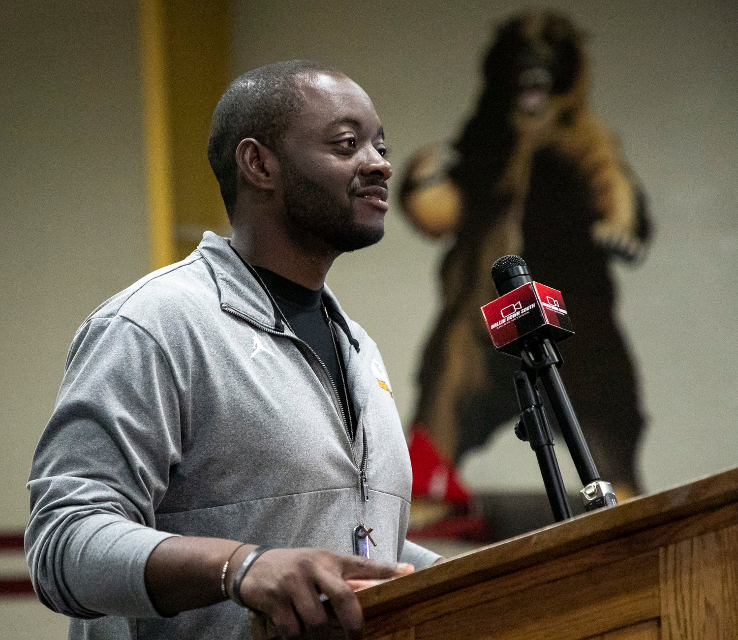 Maurice Mitchell was announced as the Golden Bears' new head girls' basketball coach and met with the media Sunday, Oct. 16, to preview the upcoming season during Ballin Down South Sports Network's media day event at Robertsdale High.