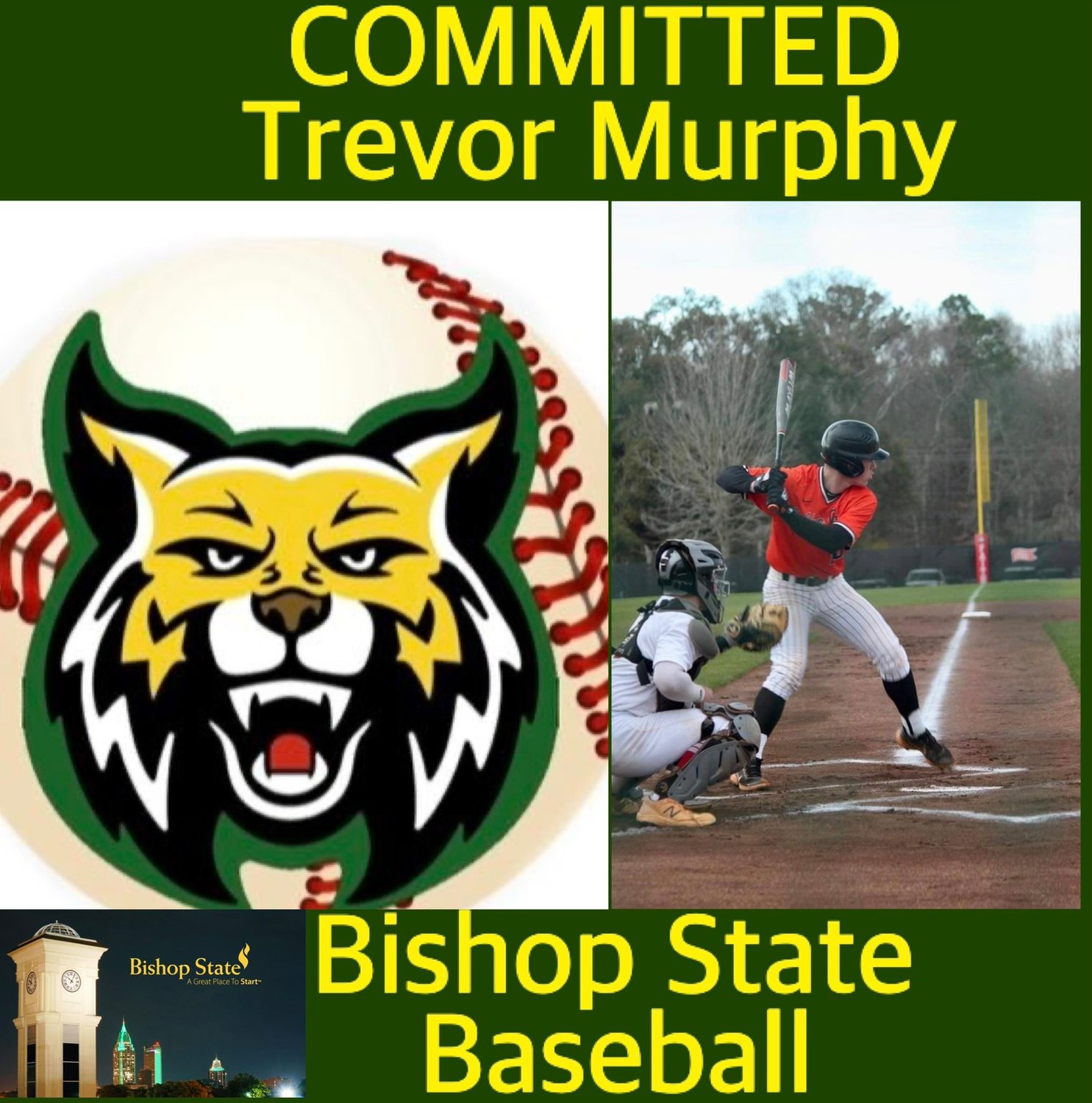 Trevor Murphy announced his commitment to the Bishop State baseball program Thursday, Oct. 13, after his final season with the Baldwin County Tigers. The Wildcats set program records for most wins, home runs and lowest ERA in their 2022 campaign.