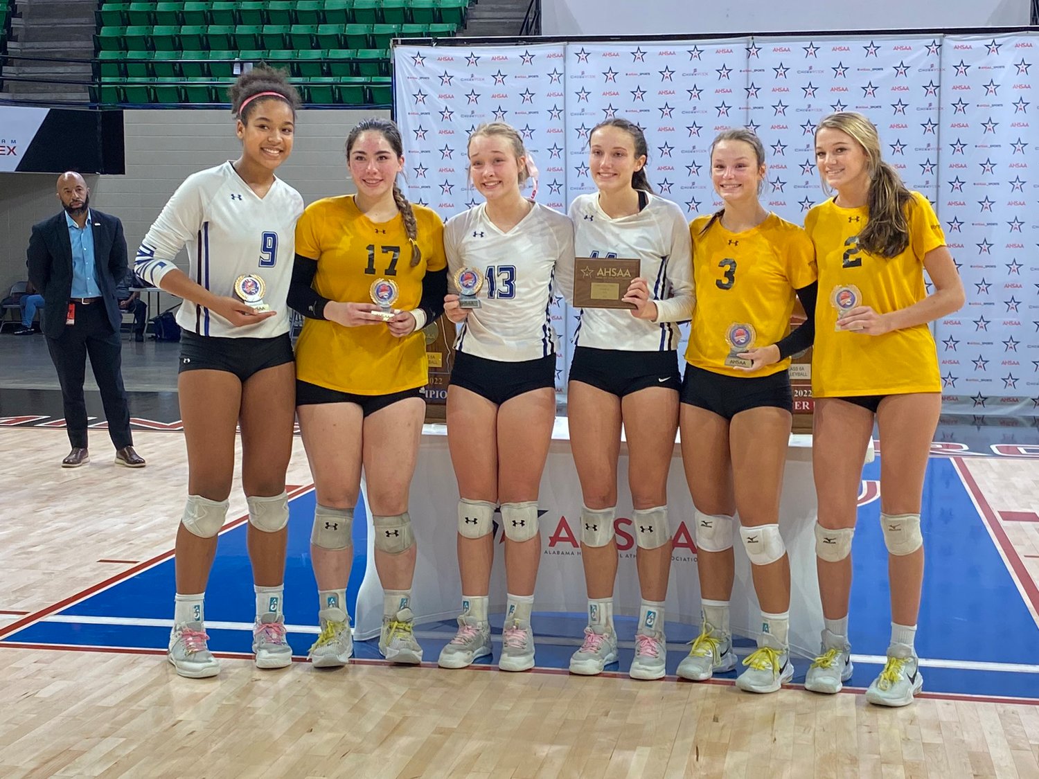 The Class 6A All-State Tournament team included Haley Robinson, Alexis Belarmino, Misty Kate Smith, Blakeley Robbins (MVP), Bailey Hope and Reese Varden.