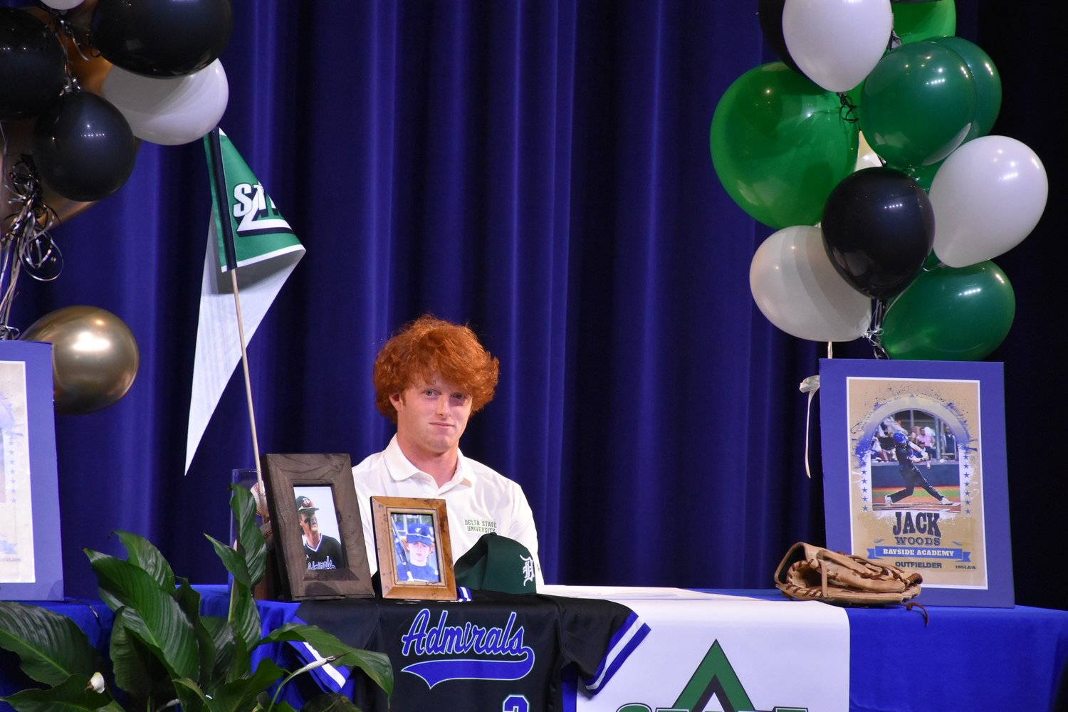 Jack Woods announced his commitment to the Delta State Statesmen earlier this fall and cemented that pledge Wednesday, Nov. 9, on National Signing Day. The Bayside Academy senior will look to help the Admirals tackle a promotion to Class 4A this spring.