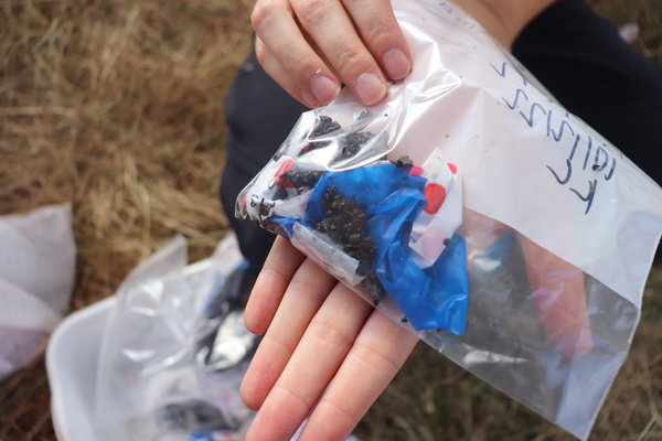 Items found in the layers of dirt are bagged, labeled and taken to a lab at the University of South Alabama where they can be examined.