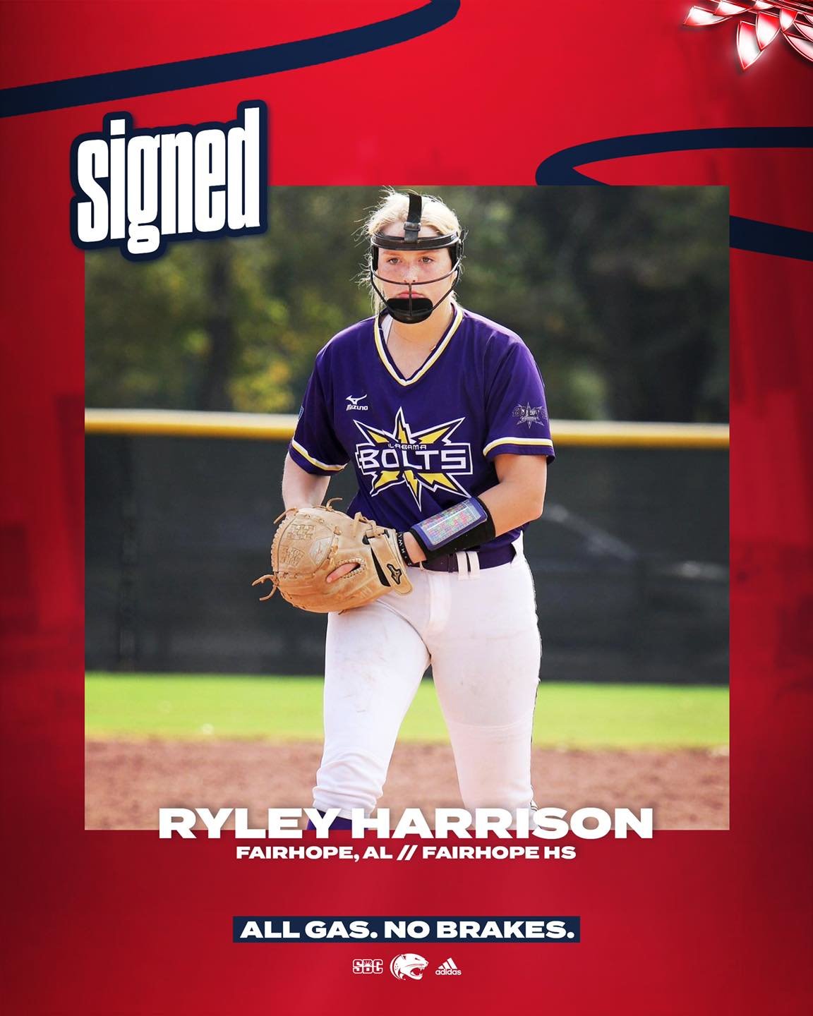 Fairhope’s Ryley Harrison cemented the commitment she made to the South Alabama Jaguars Oct. 25, 2021, as part of the first wave of National Signing Day Nov. 9. The senior pitcher will look to help the Pirates to a third straight state tournament.
