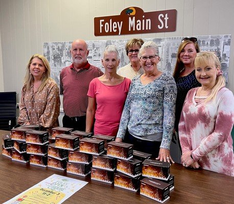 The Foley Main Street Promotions Committee consists of Lindsay Schumacher, Doug Catlett, Patti Catlett, Executive Director Darrelyn Dunmore, Kristi Sanders, Chairman Lillian Taylor and Tracey St. John.