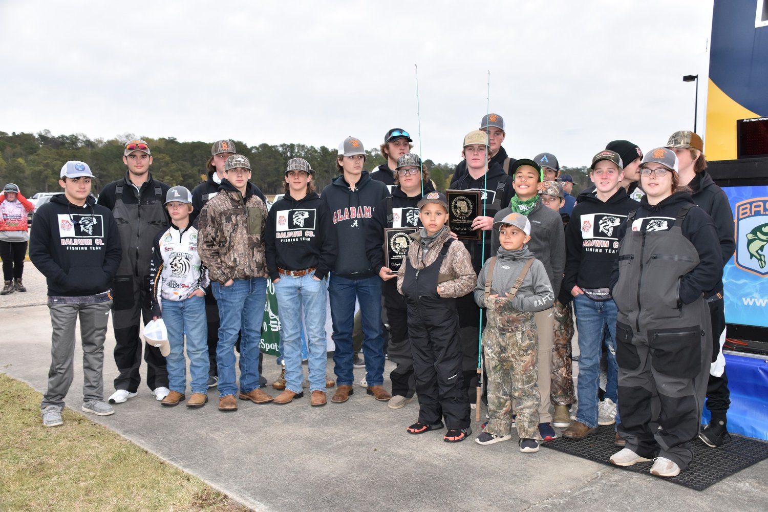 The Baldwin County High School fishing team took second in the Wiregrass Student Angler Trail standings at the end of the season last Saturday on Lake Eufaula. Eight of the Tigers’ nine duos finished in the top 25 of the final Angler of the Year standings.