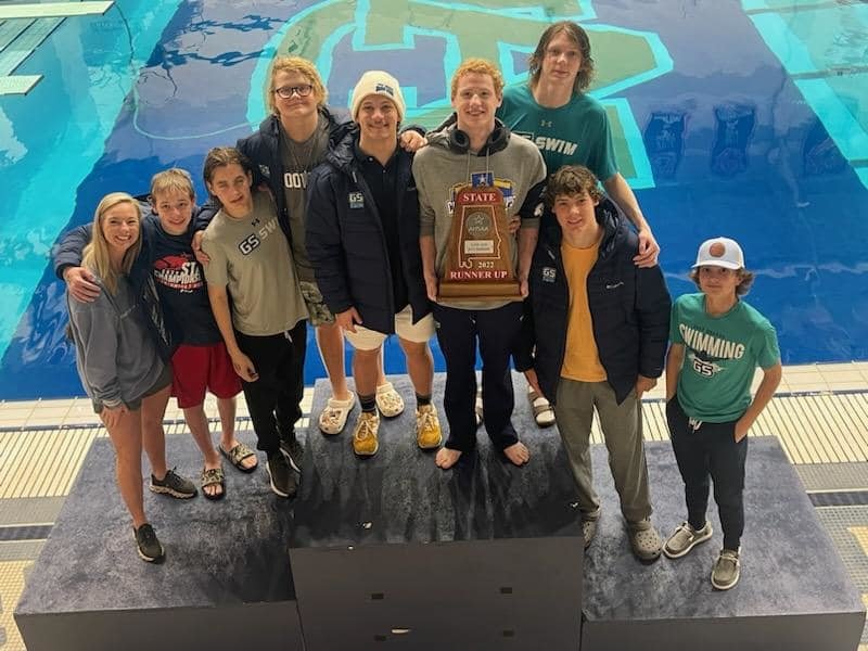 The Gulf Shores Dolphins finished as the state runners-up at the Class 1-5A swimming and diving state championships in Auburn last weekend. The boys’ 200-yard medley relay and 200-yard freestyle relay teams set state meet records on top of individual medals.