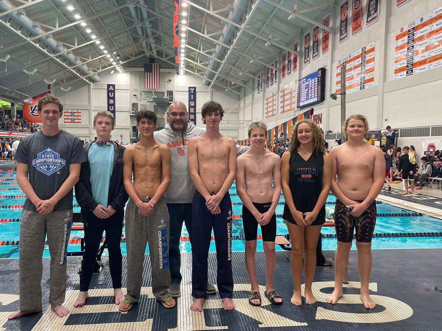 Orange Beach swimmers competed at the swimming and diving state championship meet at Auburn University last weekend. Lucean Pingrey recorded the Makos' best finish with a fourth-place spot in the 200-yard freestyle race.