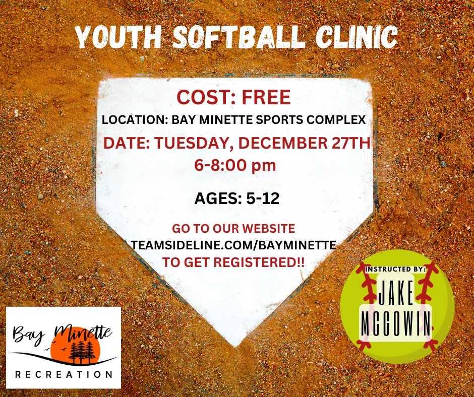 Jake McGowin is set to host a free softball clinic at the Bay Minette Sports Complex Tuesday, Dec. 27, from 6-8 p.m. Register at teamsideline.com/bayminette.