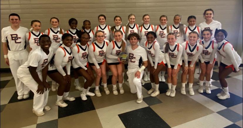 The Baldwin County Tiger cheerleaders entered the AHSAA state championship meet as the South Regional champion in the Class 6A coed division. Baldwin County went on to finish second at the state meet for the school’s first-ever state placement.