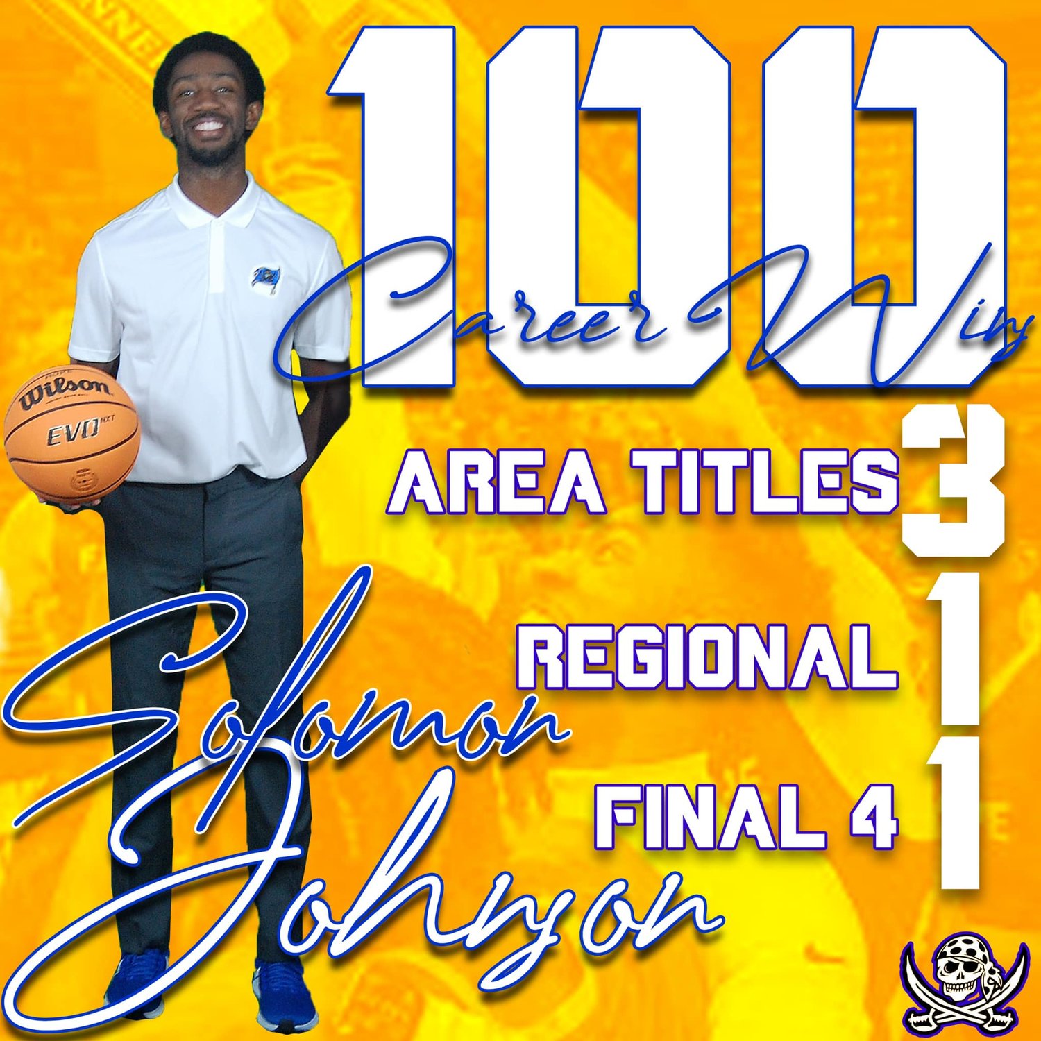 Fairhope head basketball coach Solomon Johnson secured career victory No. 100 after the Pirates took down Smiths Station 68-60 last Friday. Now in his fifth season as the Fairhope head coach, the Pirates have won the last three Class 7A Area 2 championships in a row.