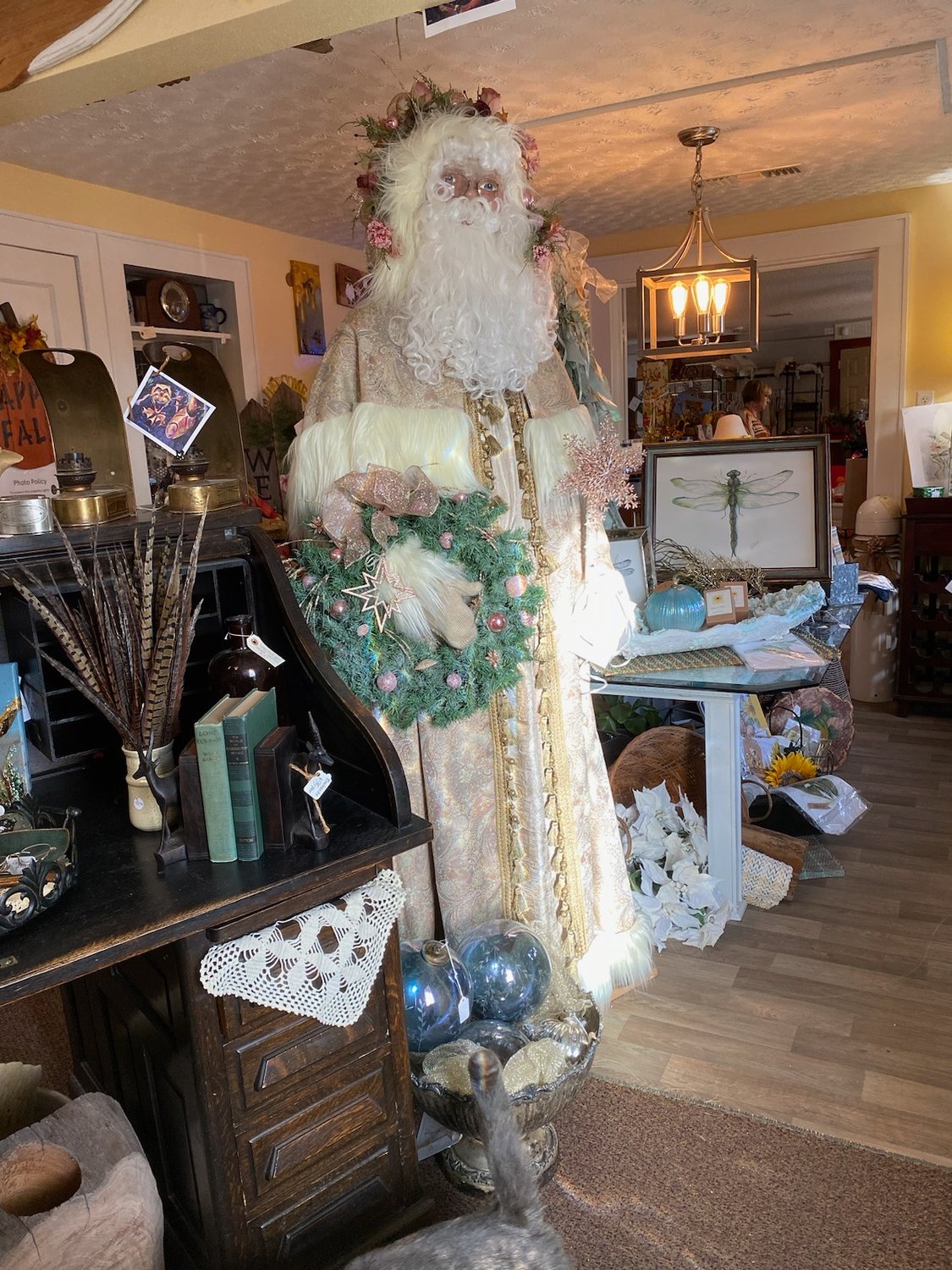Father Santa was on display for three weeks at Black Eyed Susie's in Lillian.