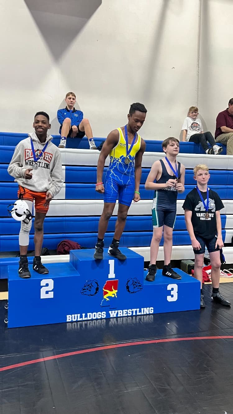 Zeteria Baker represented the Baldwin County Tigers with a runner-up finish in the 112-pound junior-varsity division at Dec. 16’s Bulldog Brawl in Vancleave, MS.