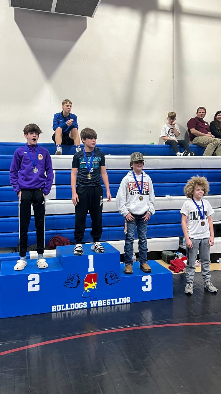 In the junior-varsity division of Vancleave’s Bulldog Brawl last Friday, Dec. 16, Gate Brown finished third to record one of two podium finishes for Baldwin County in the JV brackets.