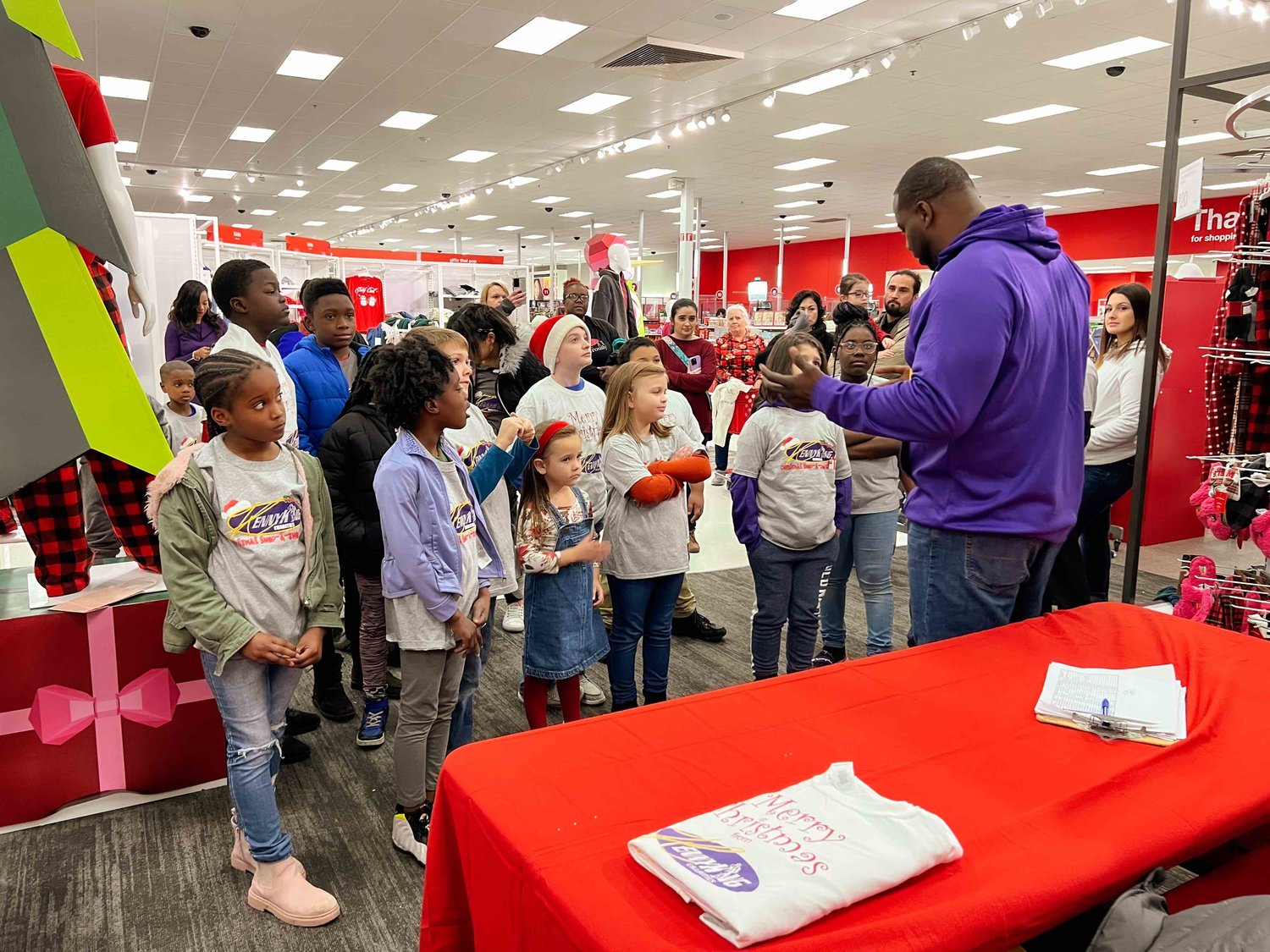 Kenny King Charities hosted the ninth annual Christmas Shop-A-Thon at the Daphne Target Friday, Dec. 23, to fulfill holiday wishes for 25 local elementary/middle school children.
