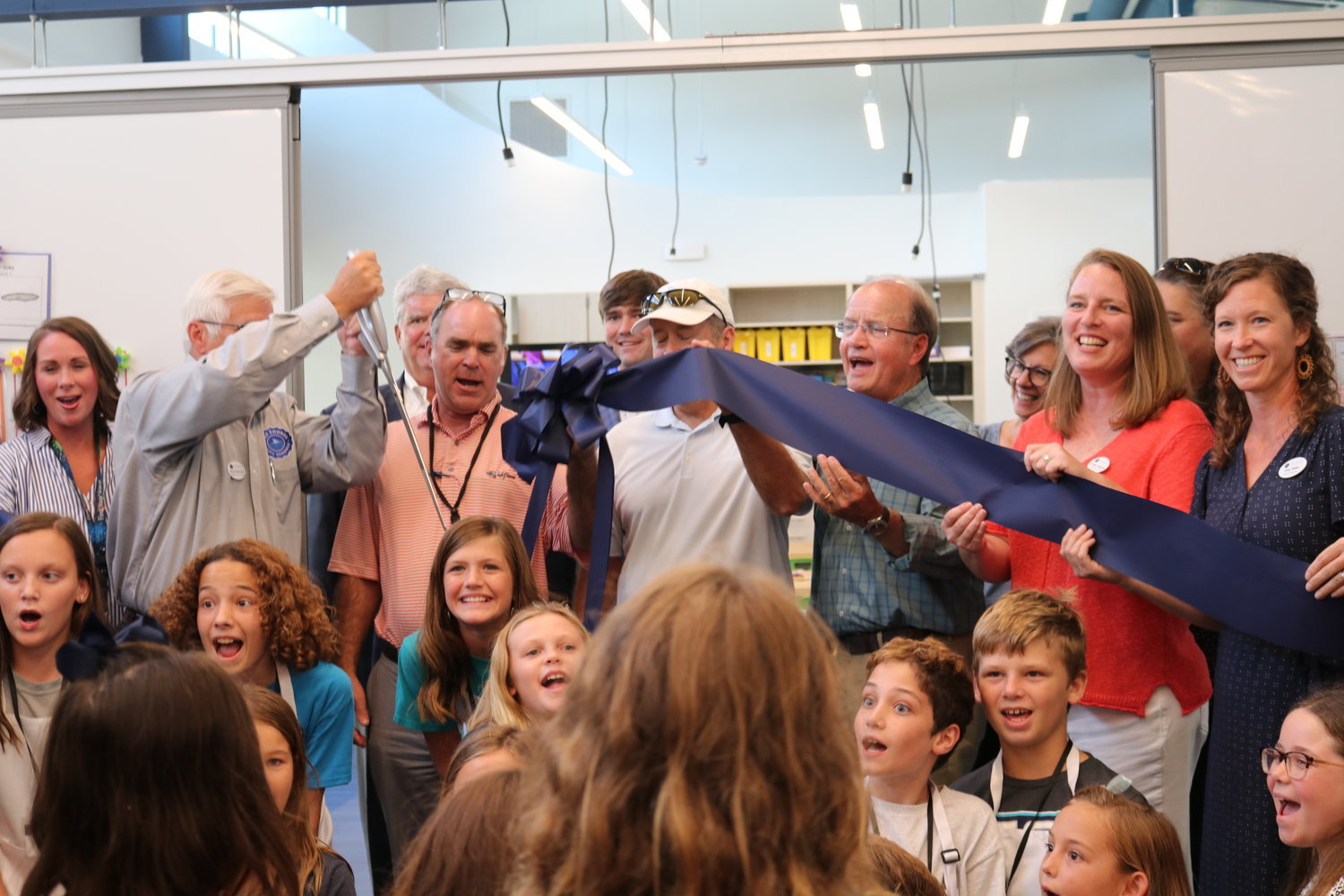 Gulf Shores City School board and Gulf Shores City Council cut the ribbon on the STEAM Collaborative Learning Center at Gulf Shores Elementary School.