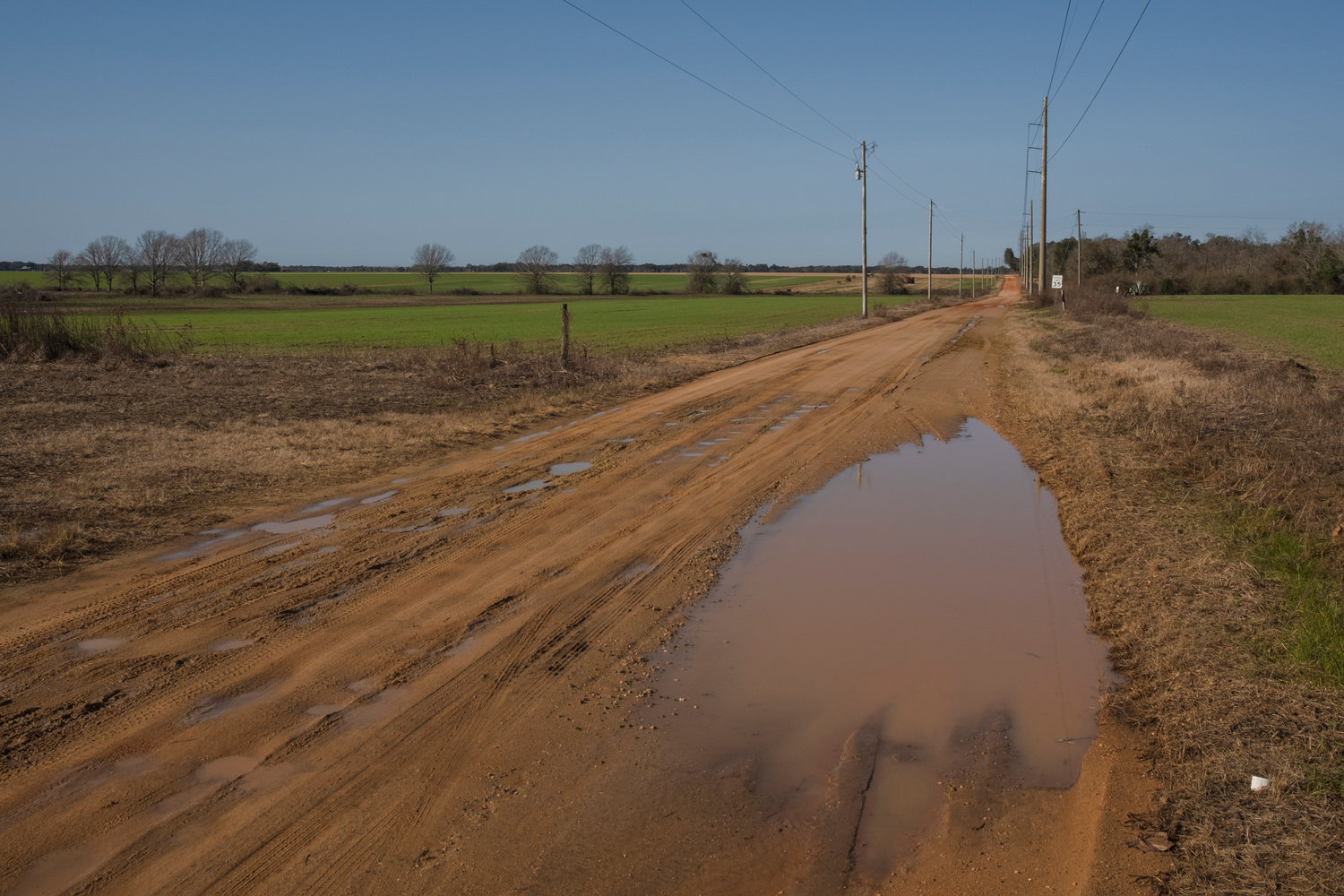 East Bay Road near Magnolia Springs is seen Jan. 4. Dirt roads like this that have been deemed among the most environmentally damaging in Baldwin County are an issue for taxpayers because when erosion washes material away, it has to be replaced.