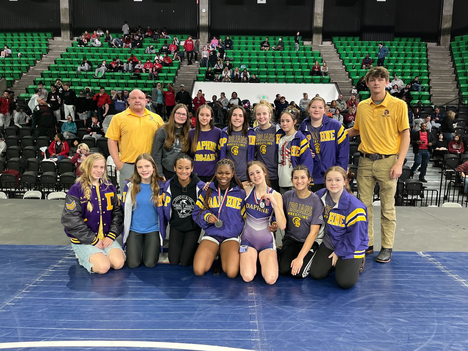 The Daphne Lady Trojans finished as state runners-up at the girls’ wrestling state finals at Bill Harris Arena in Birmingham Friday, Jan. 20.
