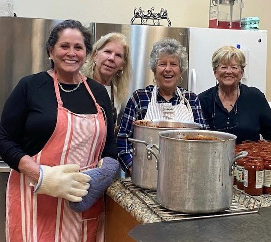 The Christian Service Center Spaghetti Dinner is Feb. 6. Pictured are volunteers Colleen Plotz, Lisa McFatter, Susan Coyne and Barb Zander.