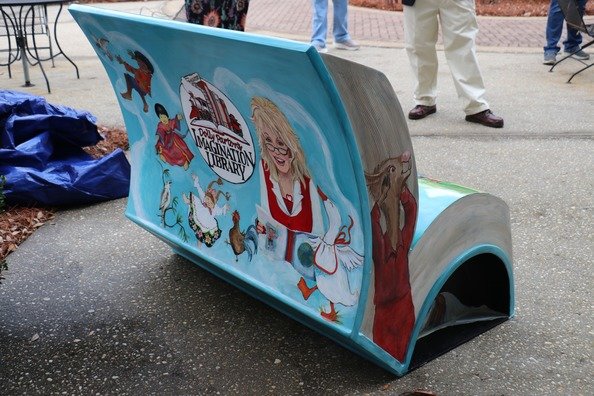 Dolly Parton's Imagination Library was the focus of one of the bench projects.