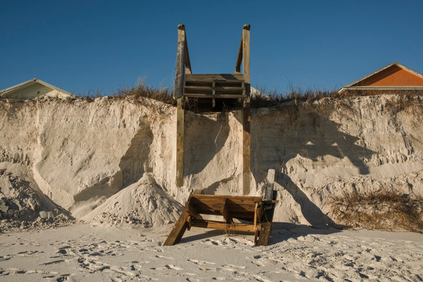 Stairs going to the beach are seen on West Beach in Gulf Shores on Friday afternoon.