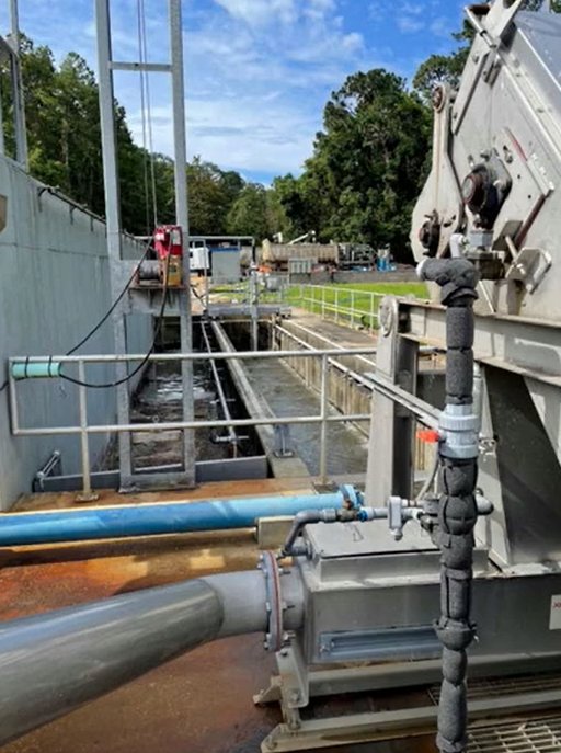 Screening and grit removal systems are part of the headworks at the Fairhope wastewater treatment plant. A study commissioned by the city has recommended headworks improvements at an estimated cost of $5.3 million.