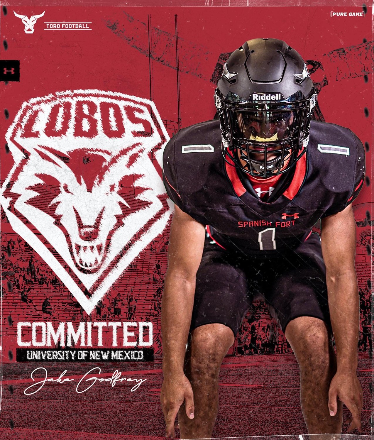 Spanish Fort’s Jacob Godfrey is set to join the New Mexico Lobos where he’ll reunite with former Toros Jeremiah Hixon, an Alabama State transfer, and Bryant Vincent, Spanish Fort’s former head coach who was recently named New Mexico’s offensive coordinator.