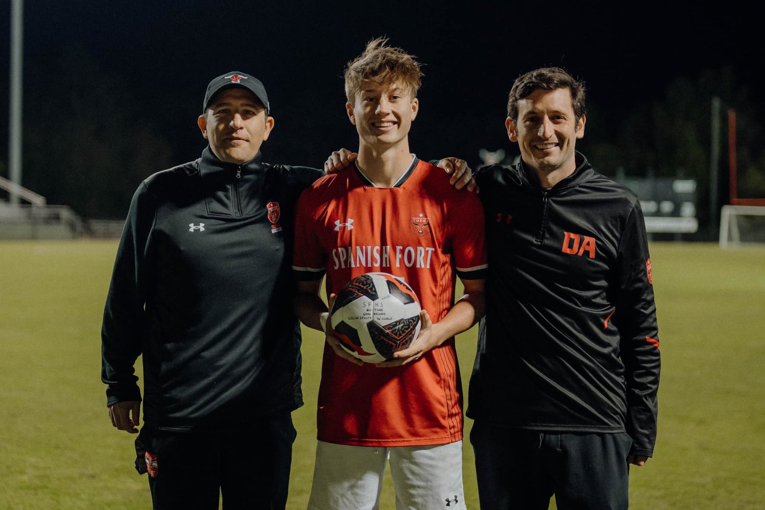 Spanish Fort senior Colin Spuler was awarded the game ball from the Toros’ 10-0 win over the Baldwin County Tigers Tuesday, March 14, after he set the all-time program record with 76 career goals. The four-year starter and AHSAA All-Star contributed seven goals to Spanish Fort’s first three wins within Class 6A Area 2 where opponents were outscored 22-0.