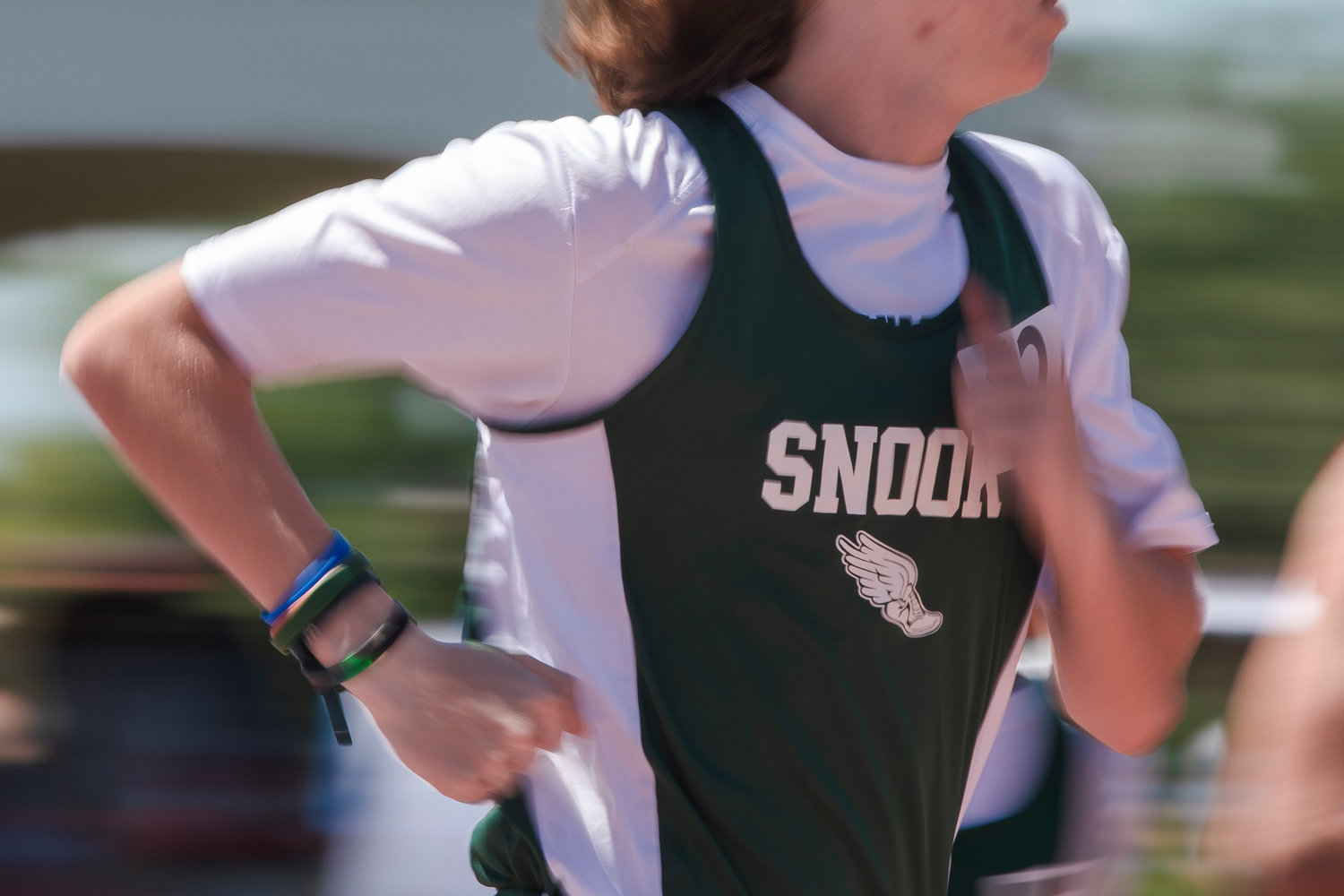 Brock Butts fights through the 800-meter run at the Alabama Independent School Association’s track and field state championships Friday, April 14, in Gulf Shores. Altogether, 12 Eagles represented their school and helped record 16 top-20 finishes against the best in the state.
