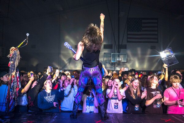 The Velcro Pygmies performed at Foley High School as part of the Reach and Teach program.