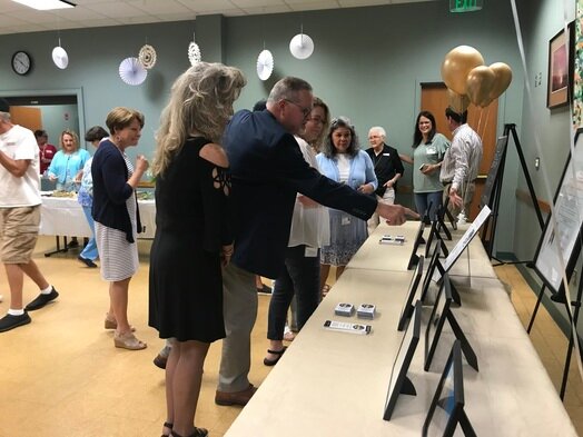 The Foley Public Library celebrated its centennial Wednesday, May 3 with a reception and displays from the center’s 100-year history. The Foley Community Welfare Club, later the Foley Women’s Club, voted May 3, 1923 to establish a library in the community.