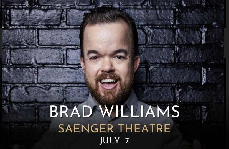 Comedian, actor and podcast host Brad Williams will perform at the Saenger Theatre July 7.