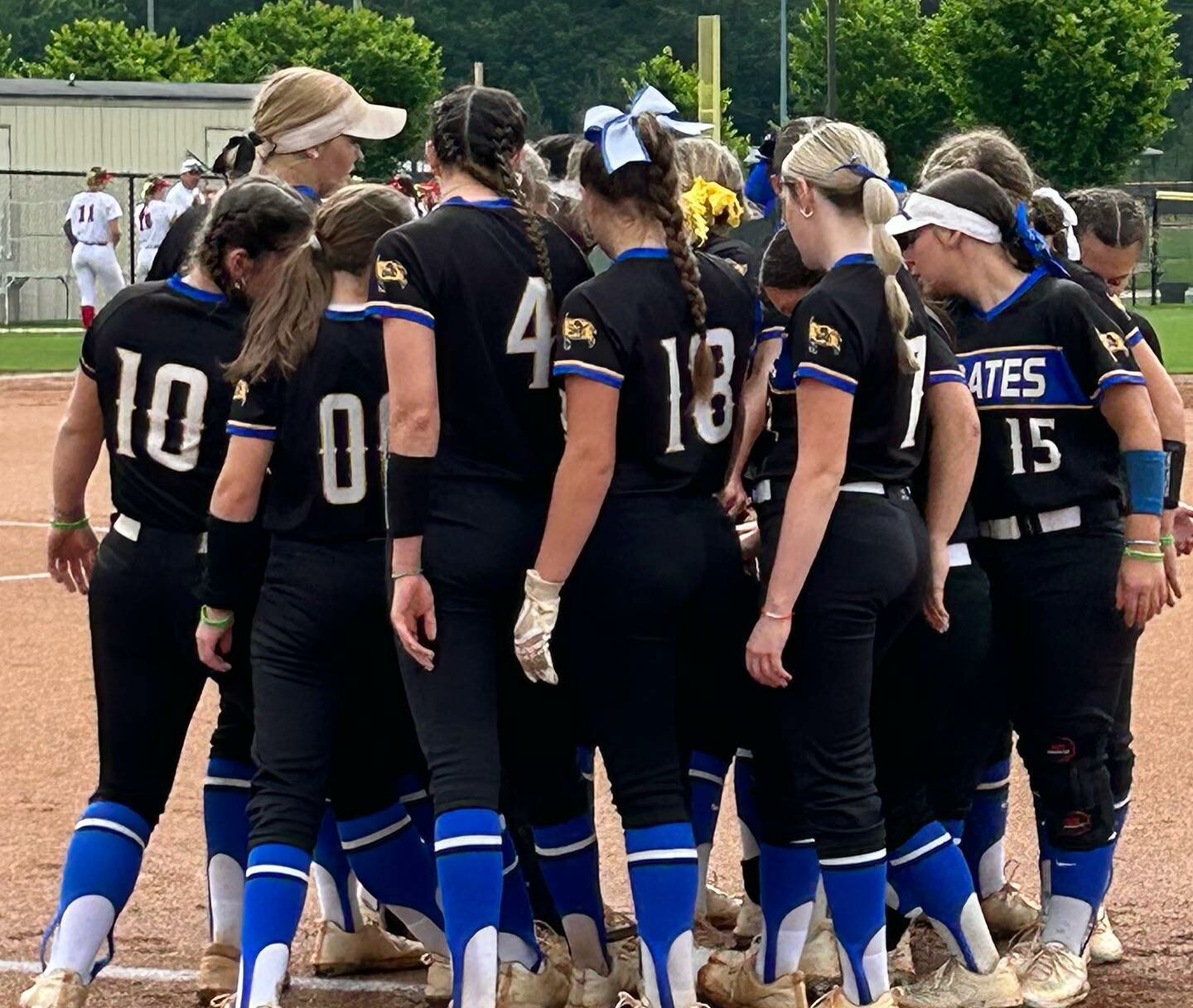 Before Fairhope’s second-round game against the Sparkman Senators in the AHSAA state championship tournament Friday, May 19, the Pirates surrounded first base as a team as they have done all season.