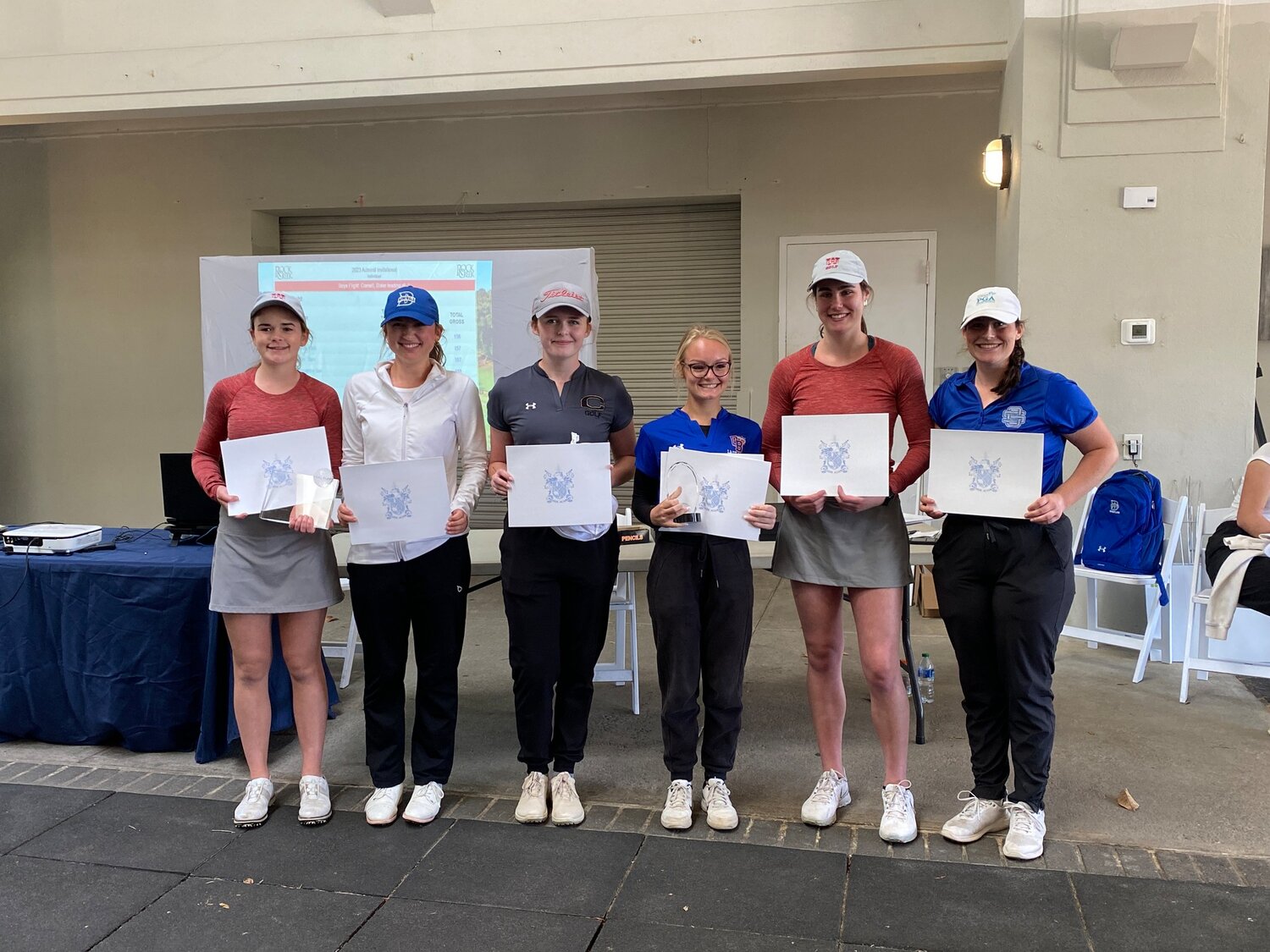 Bayside Academy’s Causey Thompson, second from left, was named to the all-tournament team at the second annual Admiral Invitational at Rock Creek Golf Club in Fairhope March 14. Earlier this week, Thompson was named to the South All-Star girls’ golf roster ahead of this summer’s competition in Montgomery.