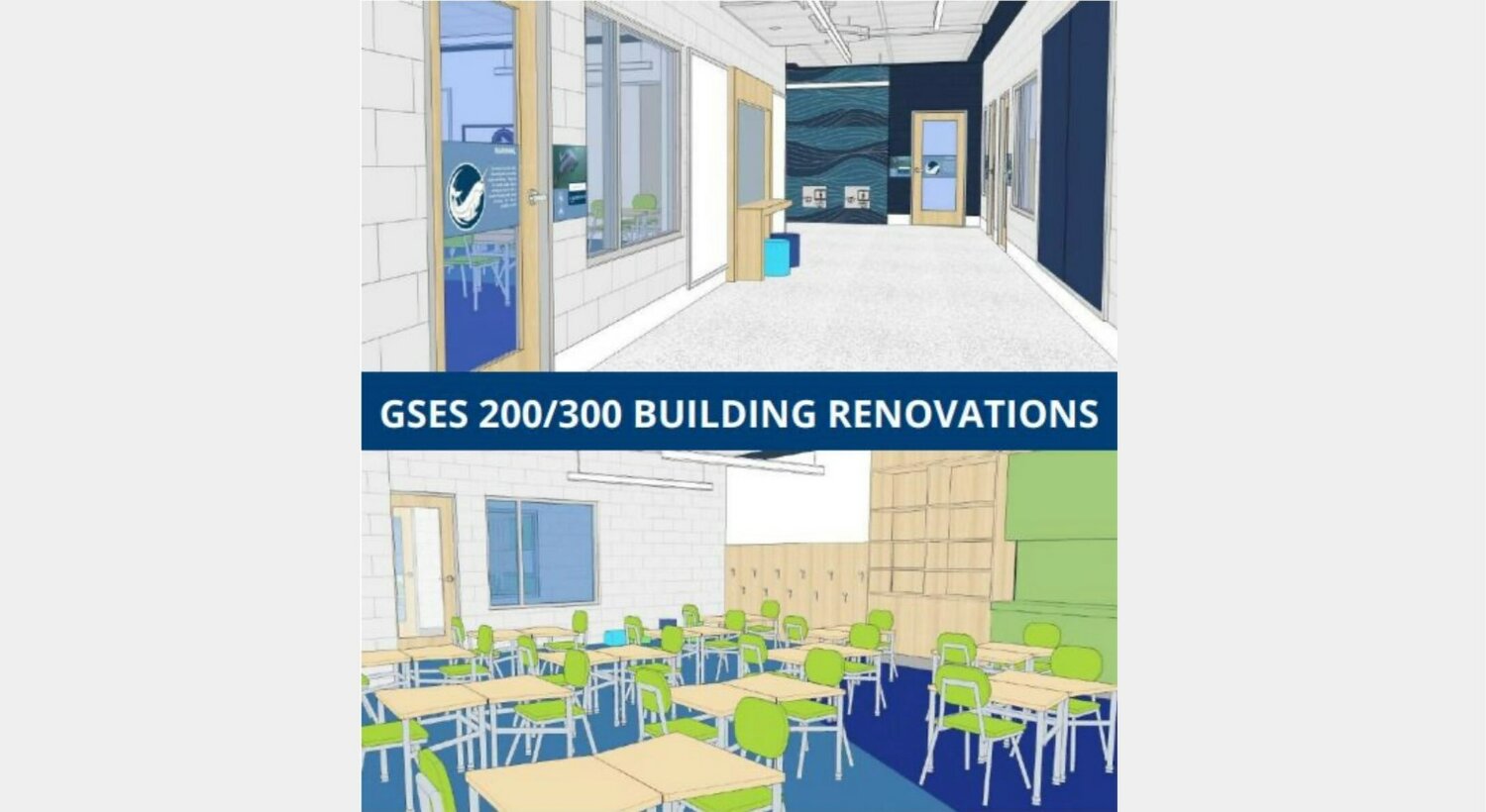 After the City of Gulf Shores announced that Gulf Shores Elementary School was awarded a construction contract to renovate the 200 and 300 buildings on campus, a rendering of the work was provided. The renovations are expected to be complete before next school year.