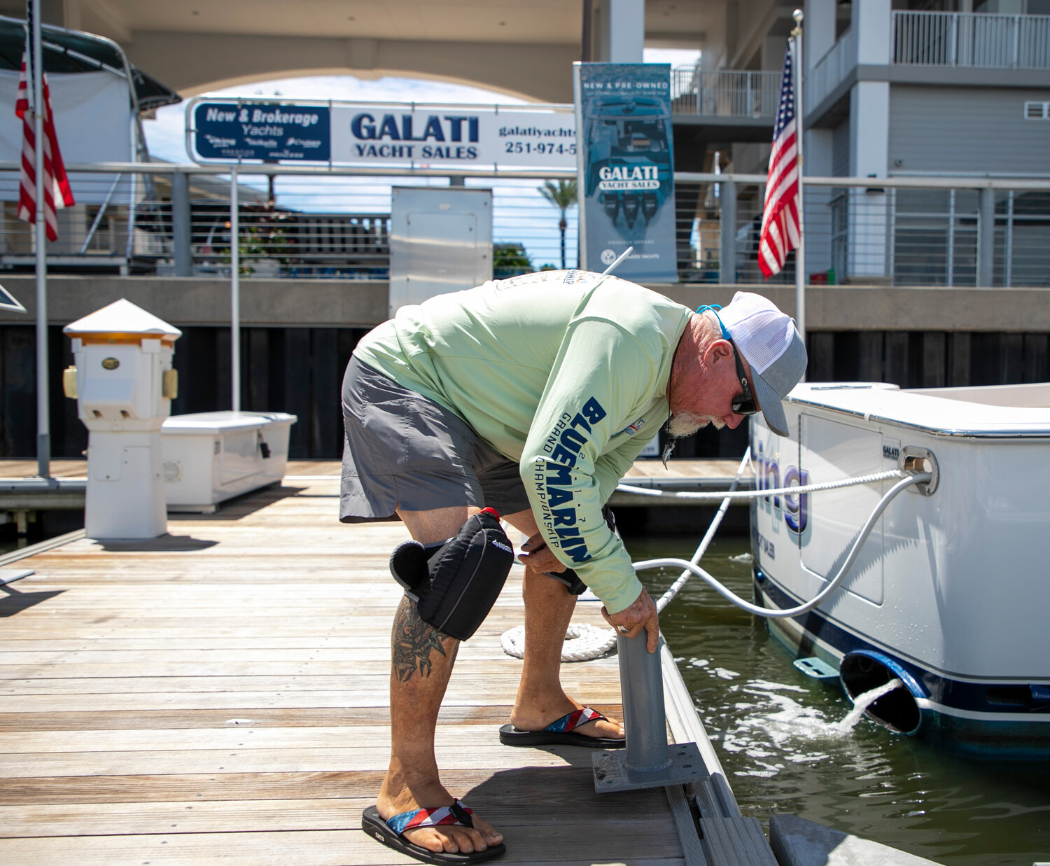 Spanky Hill is part of the team getting The Wharf ready for the 11th-annual Blue Marlin Grand Championship this weekend in Orange Beach. The sportfishing tournament is the last of four that make up the Gulf Coast Triple Crown.